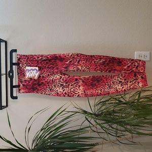 NWT Yitty Kitty Headliner Leopard Print Shaping High Waist Leggings